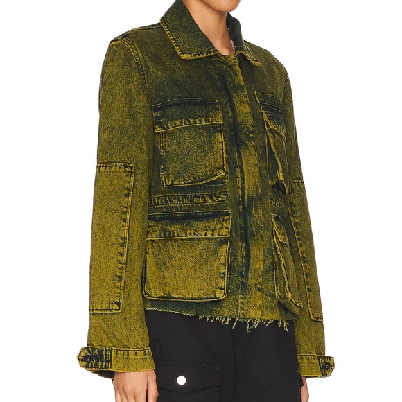 RARE! NWT ALL SAINTS MILITARY FINCH JACKET - size 4 S/M leather - Picture 2 of 6